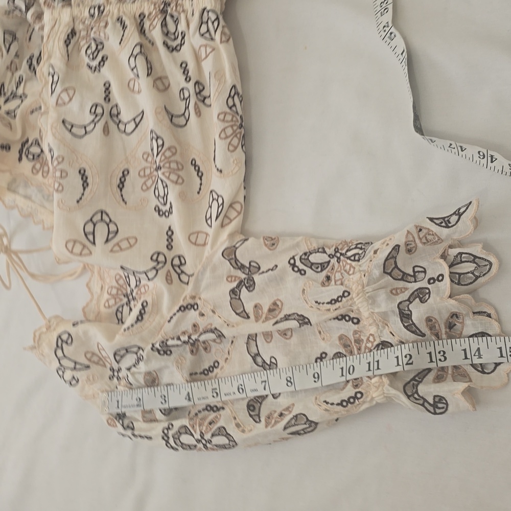 Anthropologie Eyelet  Cream Lace Blouse S - Picture 9 of 9